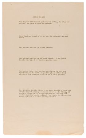 Lot #506 Walt Disney Productions Job Application Package (1936) - Image 9