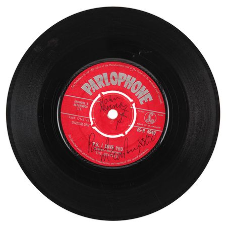 Lot #570 Beatles Signed 'Love Me Do / P.S. I Love You' 45 RPM Single Record - Parlophone UK First Pressing - Signed One Day After Its Release - Image 4