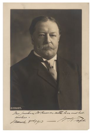 Lot #139 William H. Taft Signed Photograph