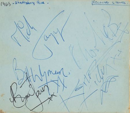 Lot #584 Rolling Stones Signatures (1963) - Image 1