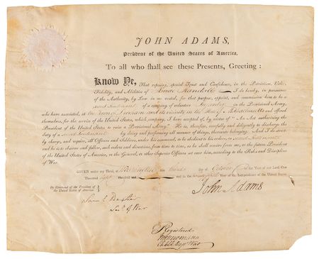 Lot #3 John Adams Document Signed as President - Image 2