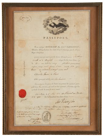 Lot #301 Robert R. Livingston Document Signed - Passport Signed as Minister to France - Image 2