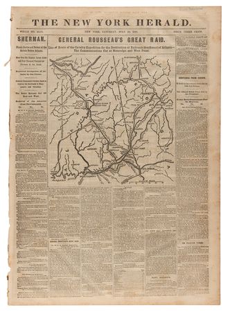 Lot #386 William T. Sherman: Collection of (10) Civil War-Dated Issues of The New York Herald (July–December 1864) - Image 4