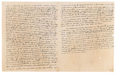 Lot #10 James Monroe Handwritten Draft Letter on the Constitution and National Bank - Image 2