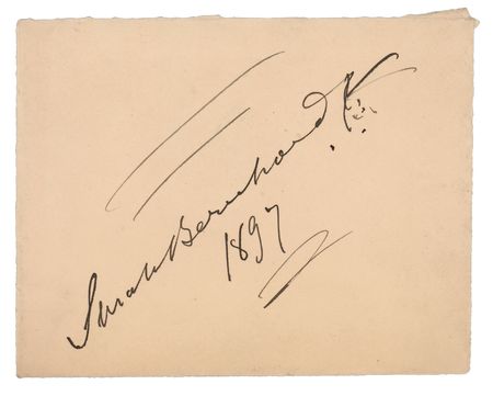 Lot #707 Sarah Bernhardt Handwritten Manuscript and Signature - Image 1