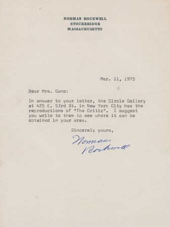 Lot #495 Norman Rockwell (2) Typed Letters Signed - Image 3