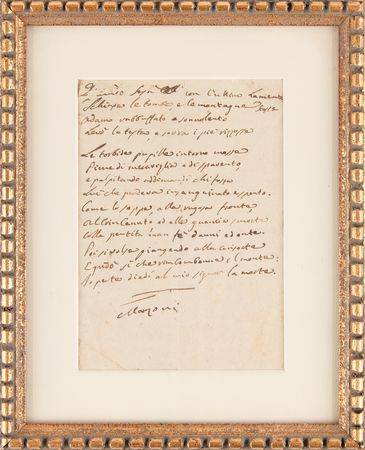 Lot #537 Onofrio Minzoni Autograph Poem Signed - Image 2