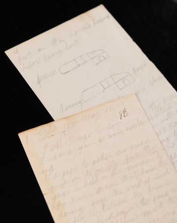 Lot #211 Isaac M. Singer Twice-Signed Autograph Letter on Sewing Machine Improvements, with Two Sketched Diagrams - Image 1