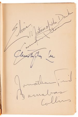 Lot #718 Horror Actors, Actresses, and Writers (24) Signed Book - Dracula - Image 4