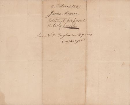 Lot #11 James Monroe Autograph Letter Signed to Treasury Secretary Samuel D. Ingham - Image 2