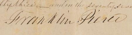 Lot #17 Franklin Pierce and Jefferson Davis Document Signed as President and Secretary of War - Image 2