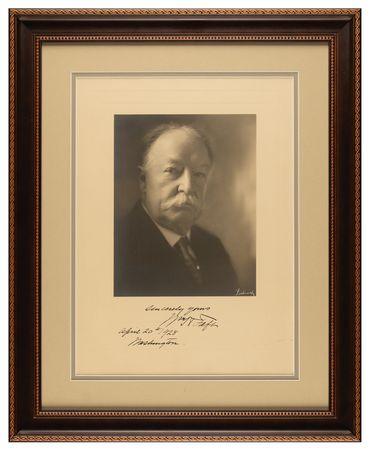 Lot #140 William H. Taft Signed Oversized Photograph as Chief Justice - Image 2