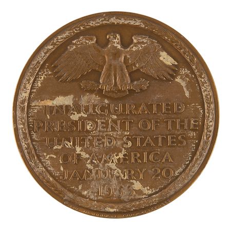 Lot #76 Dwight D. Eisenhower Typed Letter Signed with Bachrach Photograph and Bronze Inauguration Medal - Image 4