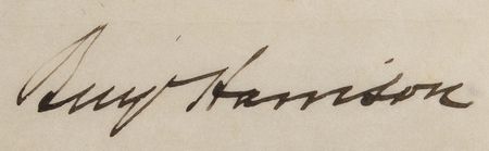 Lot #88 Benjamin Harrison Document Signed as President - Image 2