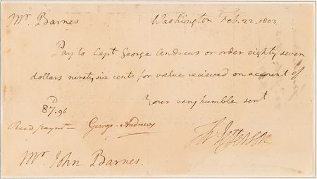 Lot #7 Thomas Jefferson Autograph Document Signed as President - Image 2