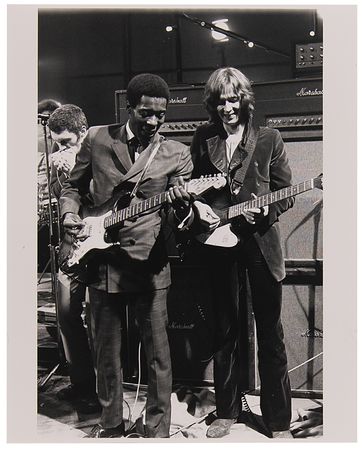 Lot #642 Eric Clapton and Buddy Guy Photograph by Dick Waterman - Image 1