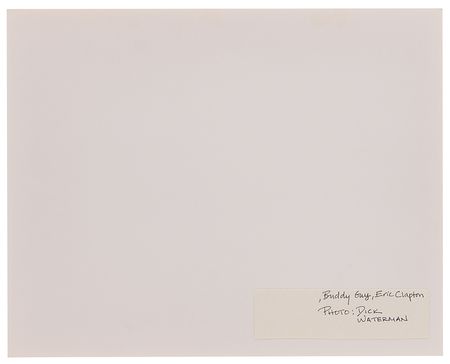 Lot #642 Eric Clapton and Buddy Guy Photograph by Dick Waterman - Image 2