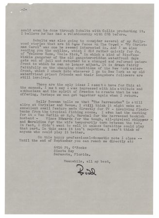 Lot #543 Budd Schulberg Typed Letter Signed - Image 3
