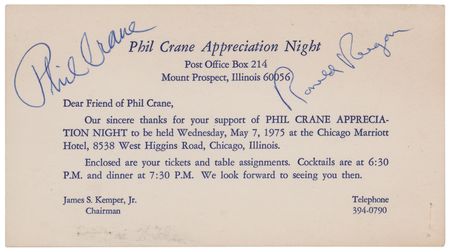 Lot #124 Ronald Reagan Signature