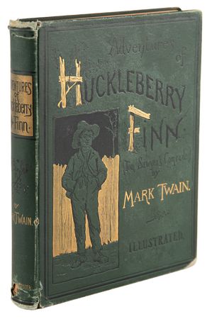 Lot #515 Samuel L. Clemens Signed Cabinet Photograph with First American Edition (Early State) of Adventures of Huckleberry Finn - Image 3
