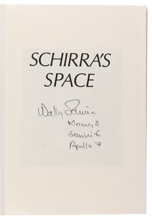 Lot #429 Apollo Astronauts: James Lovell and Wally Schirra (2) Signed Books - Image 2