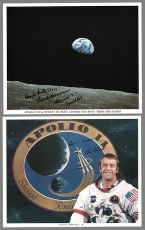 Lot #428 Apollo Astronauts (8) Signed Items: Shepard, Borman, Cunningham, and Worden - Image 5
