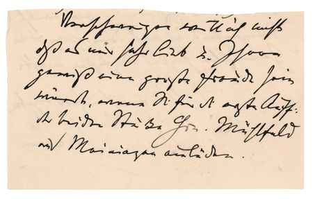 Lot #556 Johannes Brahms Partial Autograph Letter Signed: Invitation to 
