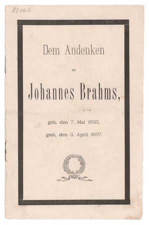 Lot #556 Johannes Brahms Partial Autograph Letter Signed: Invitation to 