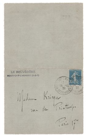 Lot #604 Maurice Ravel Autograph Letter Signed - Image 2