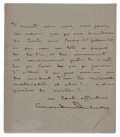 Lot #559 Claude Debussy Autograph Letter Signed on Pelléas et Mélisande - Image 3