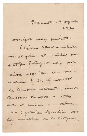Lot #591 Manuel de Falla Autograph Letter Signed - Image 1