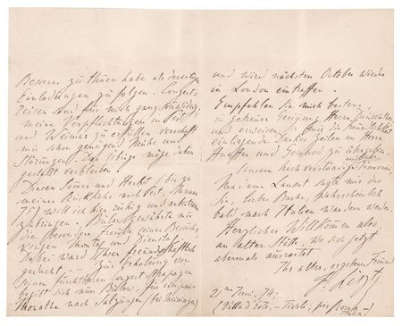 Lot #561 Franz Liszt Autograph Letter Signed: 