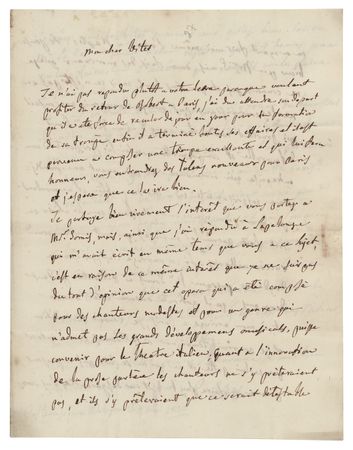 Lot #565 Gioachino Rossini Autograph Letter Signed: 