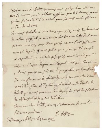 Lot #565 Gioachino Rossini Autograph Letter Signed: 