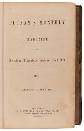 Lot #545 Henry D. Thoreau: First Appearance of 'An Excursion to Canada' in Putnam's Monthly - Image 2