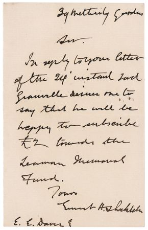 Lot #338 Ernest Shackleton Autograph Letter Signed