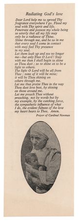 Lot #308 Mother Teresa Signed Prayer Slip - Image 2