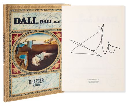 Lot #475 Salvador Dali Twice-Signed Book with Don Quixote Sketch - Image 1
