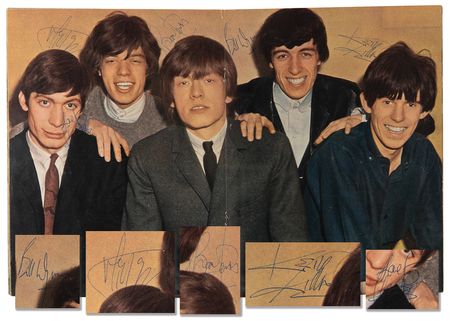 Lot #583 Rolling Stones Signed 1964 Rave Magazine Centerfold - Image 1