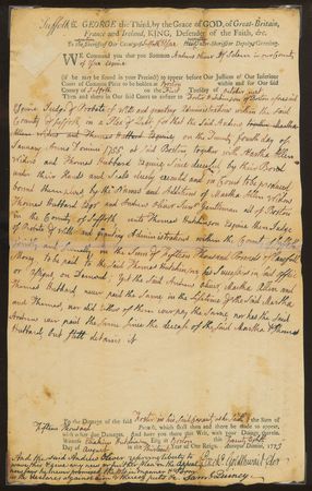 Lot #4 John Adams Twice-Signed Legal Document (1773) - Image 3