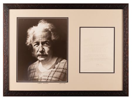 Lot #219 Albert Einstein Typed Letter Signed on 