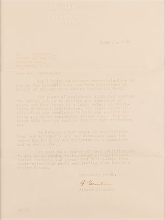 Lot #219 Albert Einstein Typed Letter Signed on 