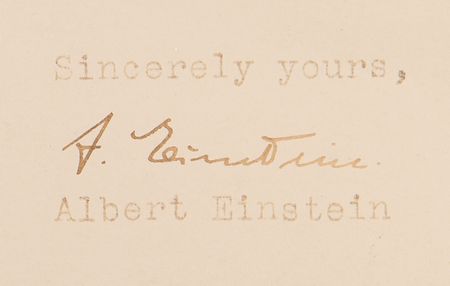 Lot #219 Albert Einstein Typed Letter Signed on 