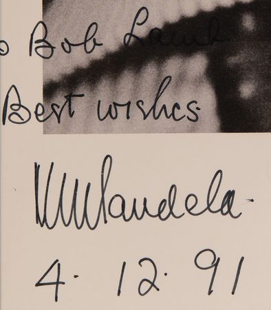 Lot #206 Nelson Mandela Signed Portrait Poster - Image 3