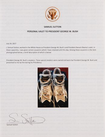Lot #57 George W. Bush's Mizuno Running Sneakers Personally-Owned and -Worn as President - Image 3