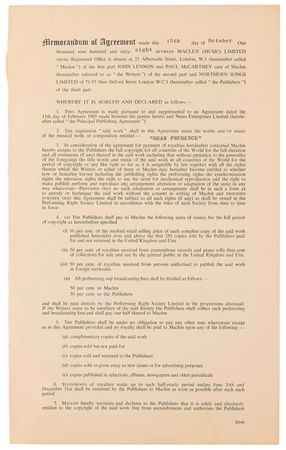 Lot #574 Beatles: John Lennon Signed Royalties Contract for 'Dear Prudence' - Image 3