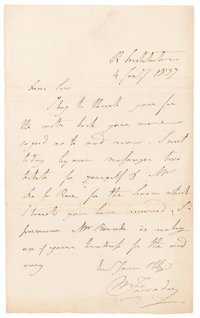 Lot #270 Michael Faraday Autograph Letter Signed