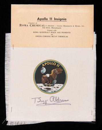Lot #413 Buzz Aldrin Signed Apollo 11 Beta Cloth - Image 1