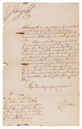 Lot #294 King George III Document Signed - Image 1