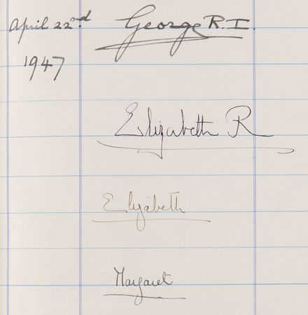 Lot #193 Queen Elizabeth II and Family Signed 1947 Visitors Book - Image 2